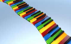 3D Piano Keyboard / 1920x1200