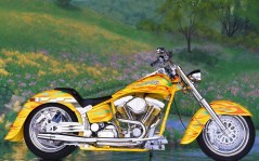 90s Custom Chrome Big Twin Softail / 1600x1200