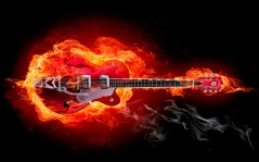 - гитара в огне / 2560x1600
