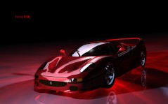 Авто - красная 3D Ferrari пикселей / 1600x1200