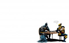 Бэтмен и Расомаха играют в шахматы / 1680x1050