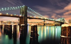 Бруклинский мост ночью / 1680x1050