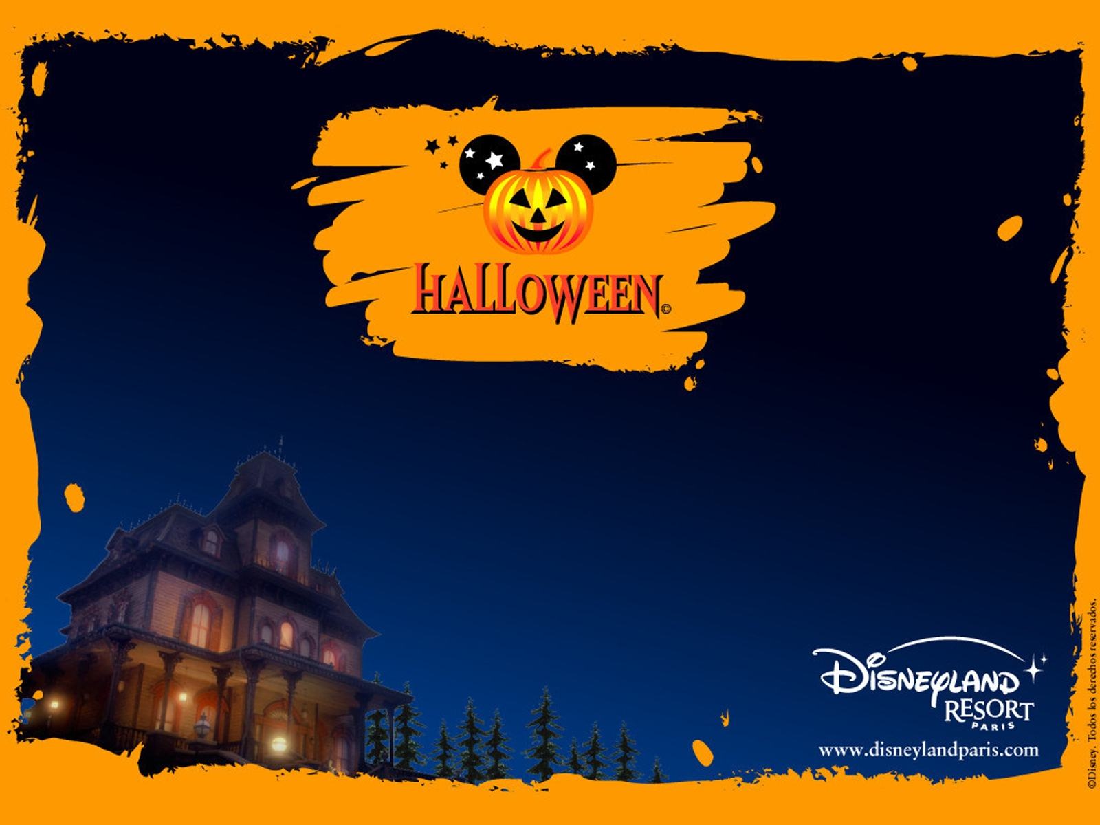 Обои Happy Halloween Disneyland 1600x1200