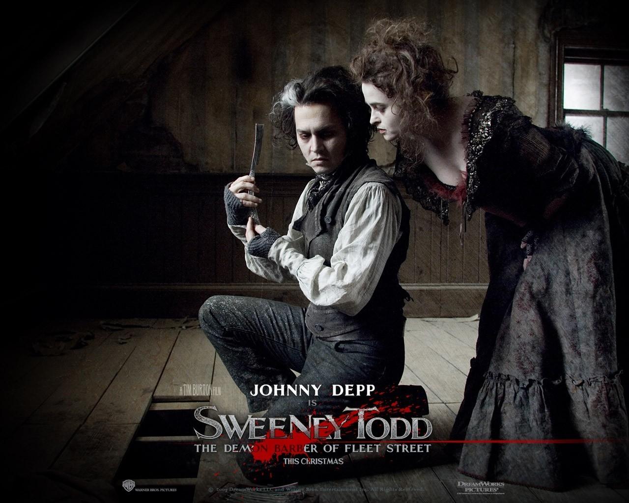 Обои Johnny Depp и Helena Bonham Carter 1280x1024