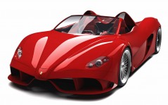 Красный кабриолет Ferrari - пикселей / 1600x1200