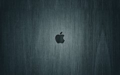 Логотип Apple на деревянной текстуре / 1920x1200