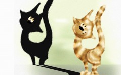 Мультяшный котенок, скачать мультяшные / 1600x1200