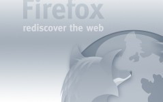 Однотонные серые для рабочего стола, посвящённые браузеру FireFox / 1600x1200
