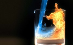 Огонь и вода, креативные на рабочий стол / 1600x1200