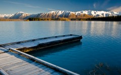 Озеро в Новой Зеландии, скачать с горным озером / 1920x1200