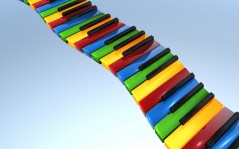 Разноцветные клавиши / 1600x1200