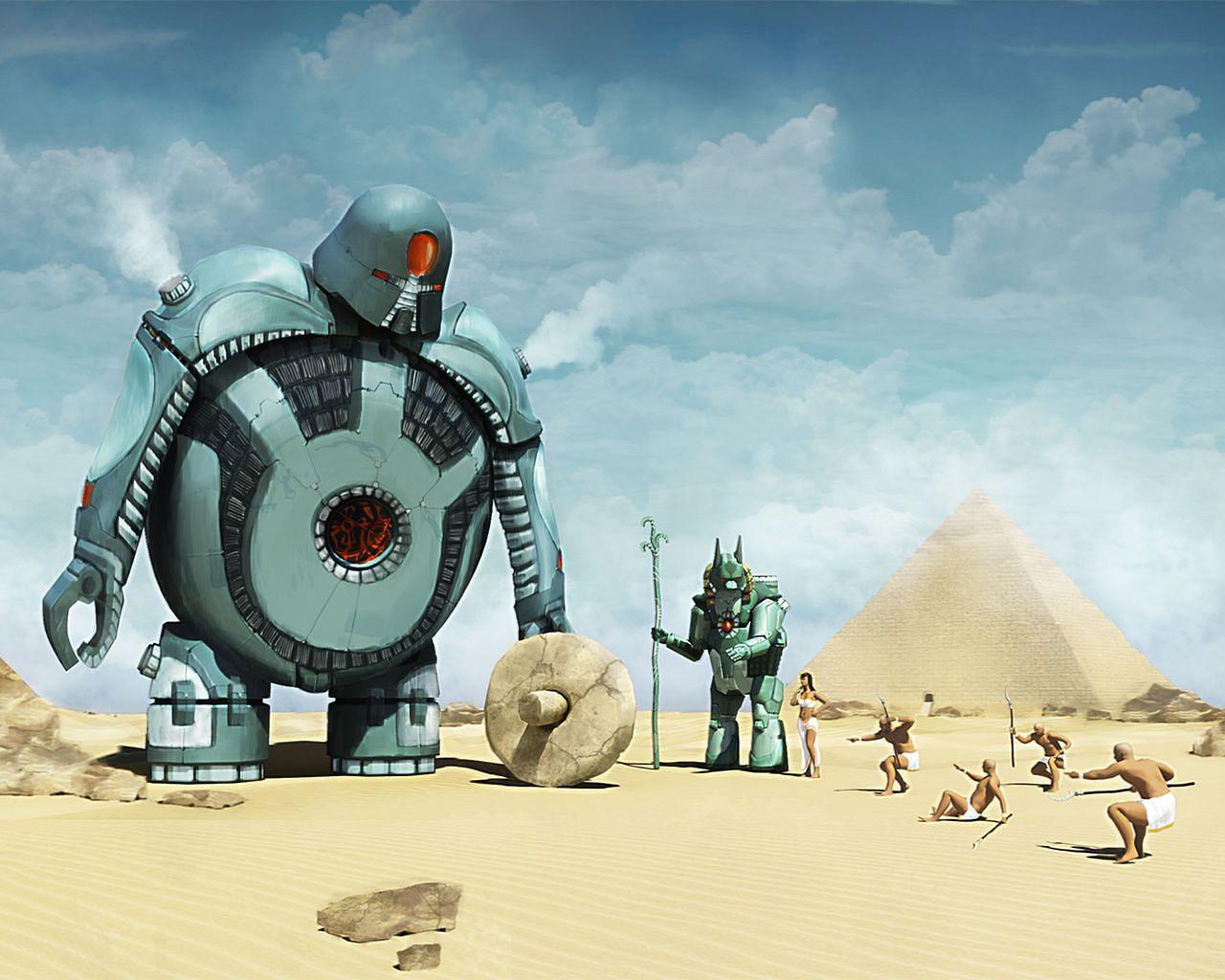 Обои Роботы в Египте 1280x1024