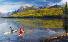 Scenic Travels, Bowman Lake, Glacier Park, Montana / 1600x1200
