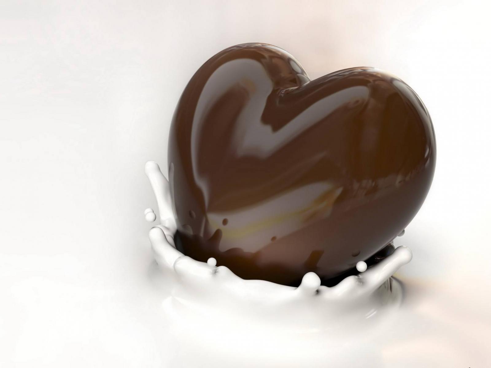 Обои Шоколадное сердце 1600x1200