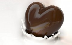 Шоколадное сердце / 1600x1200
