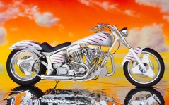 White Silver Custom Harley-Davidson / 1600x1200