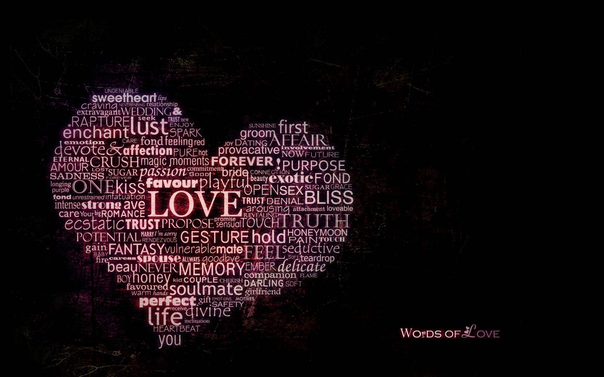 Обои Word of love 1920x1200